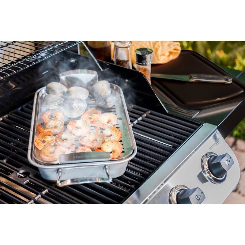 Char-Broil Grill Cookware Grill Topper Pan - Silver