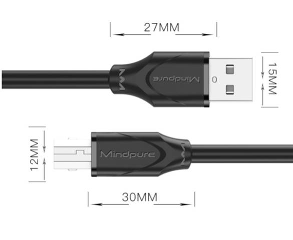 Mindpure B002 USB High Speed Printing Cable