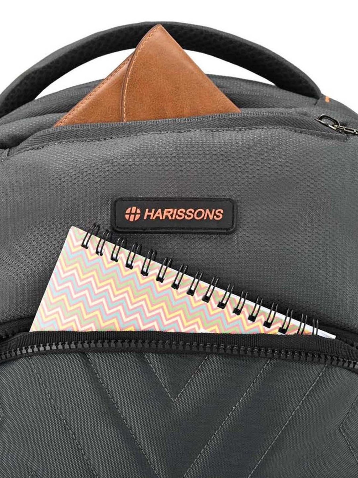 Harissons Nova Navy Blue Polyester Quilted Laptop Backpack - 26 Ltrs