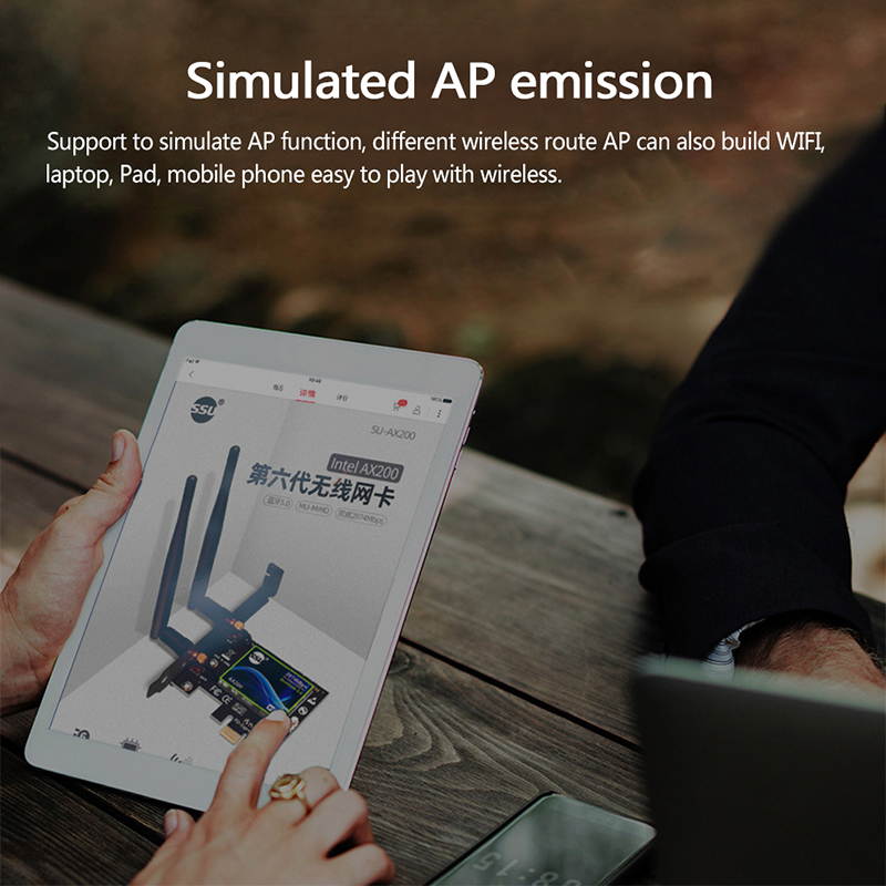 Wireless Dual Band PCI Express WiFi Adapter PCI-E Network Card 2974 Mbps WIfi 2.4G/5G With Antennas Desktop PC Windows 10