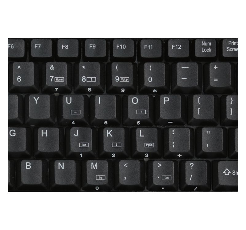 Adesso MiniTouch ACK-540UB Keyboard - USB - QWERTY - 88 Keys - Black