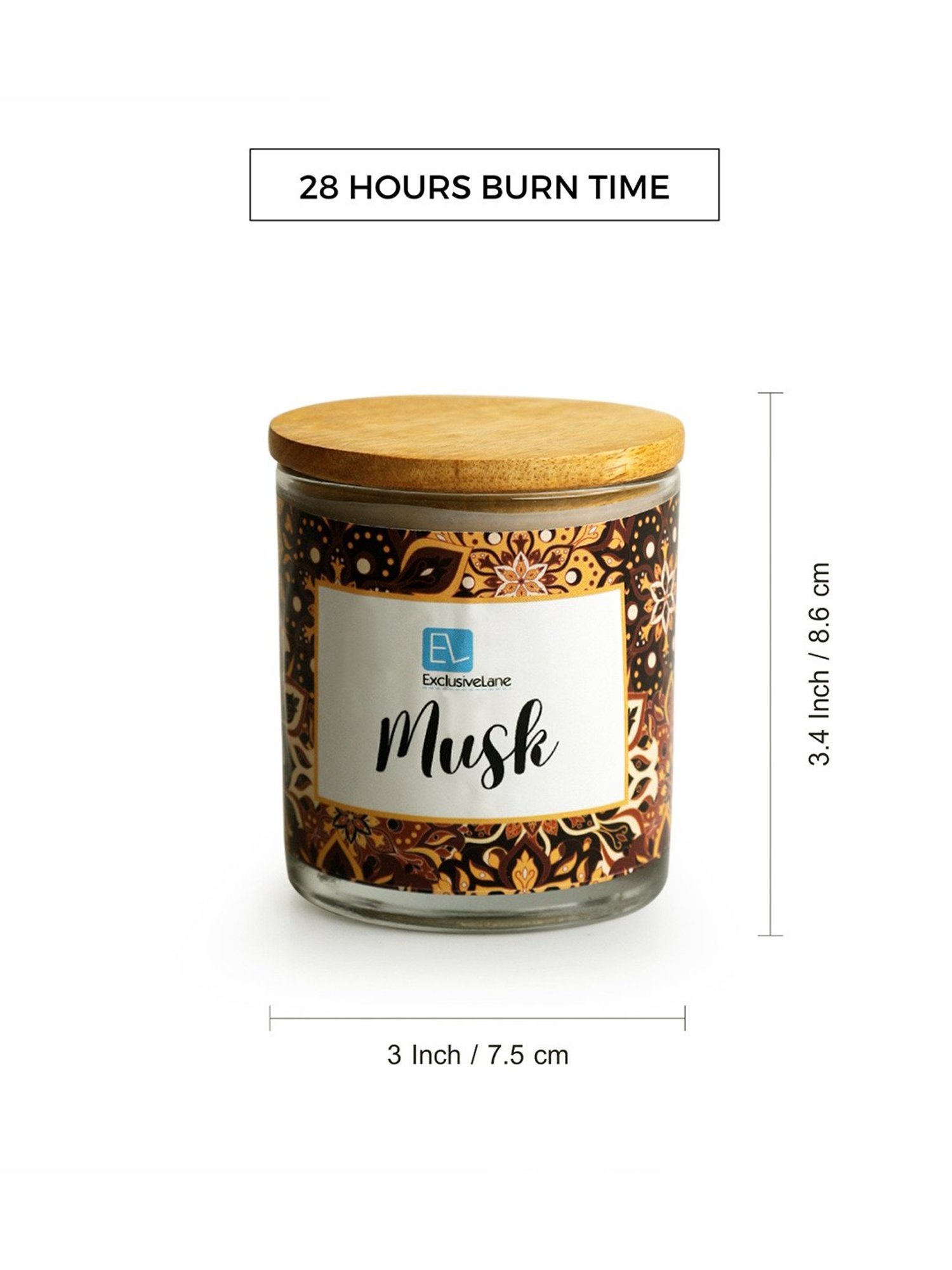 ExclusiveLane Musk Clear Wax Jar Scented Candles