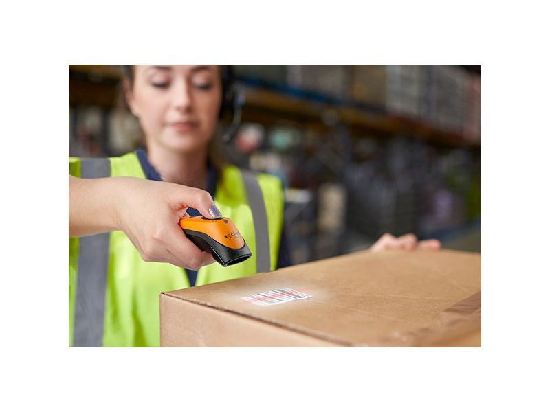 Socket Mobile DuraScan D750 2D/1D Imager Barcode Scanner - Wireless Connectivity - 35.43" Scan Distance - 1D, 2D - Imager - Bluetooth - Orange