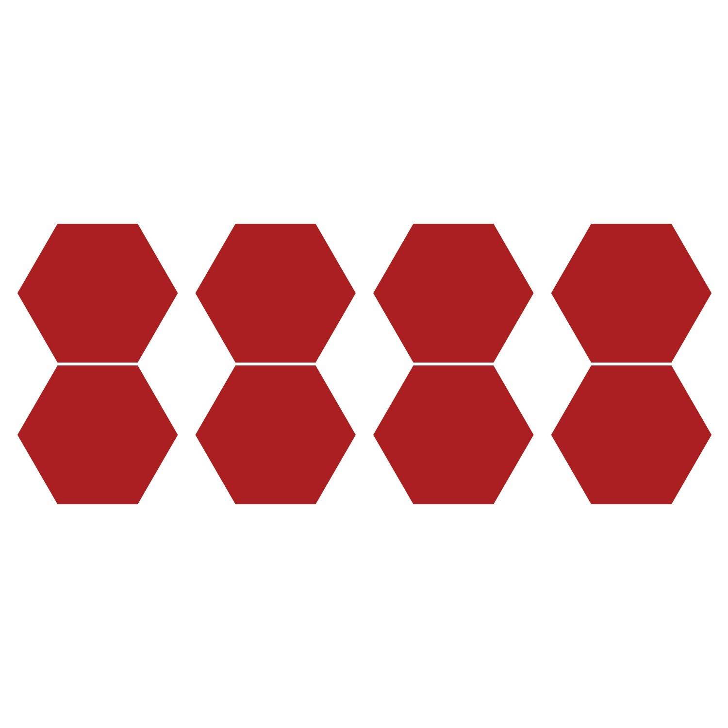 LiteMark 1 Inch Blue Hexagon Decals - Pack of 208