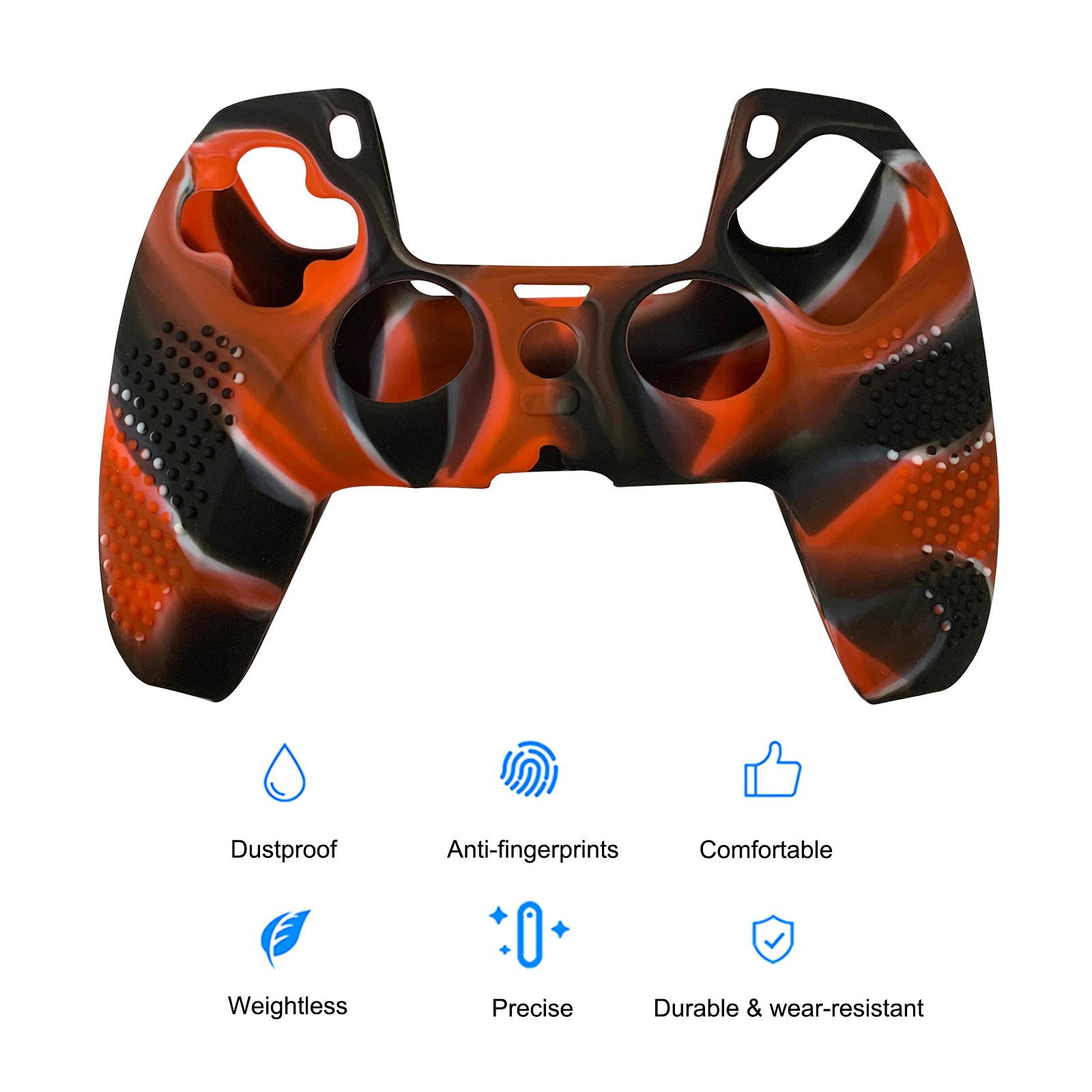 Replacement Cover for PS5 Gamepad Silicone Case Dustproof Anti-slip Particle Protective Case for Sony PlayStation PS5 Controller