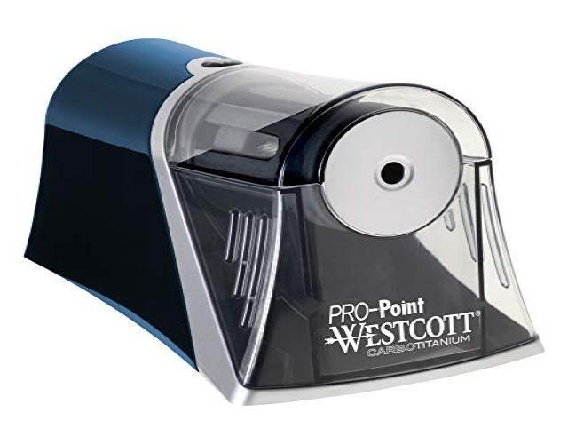 Westcott PRO-Point CarboTitanium Axis Single Dial Electric Sharpener, Blue