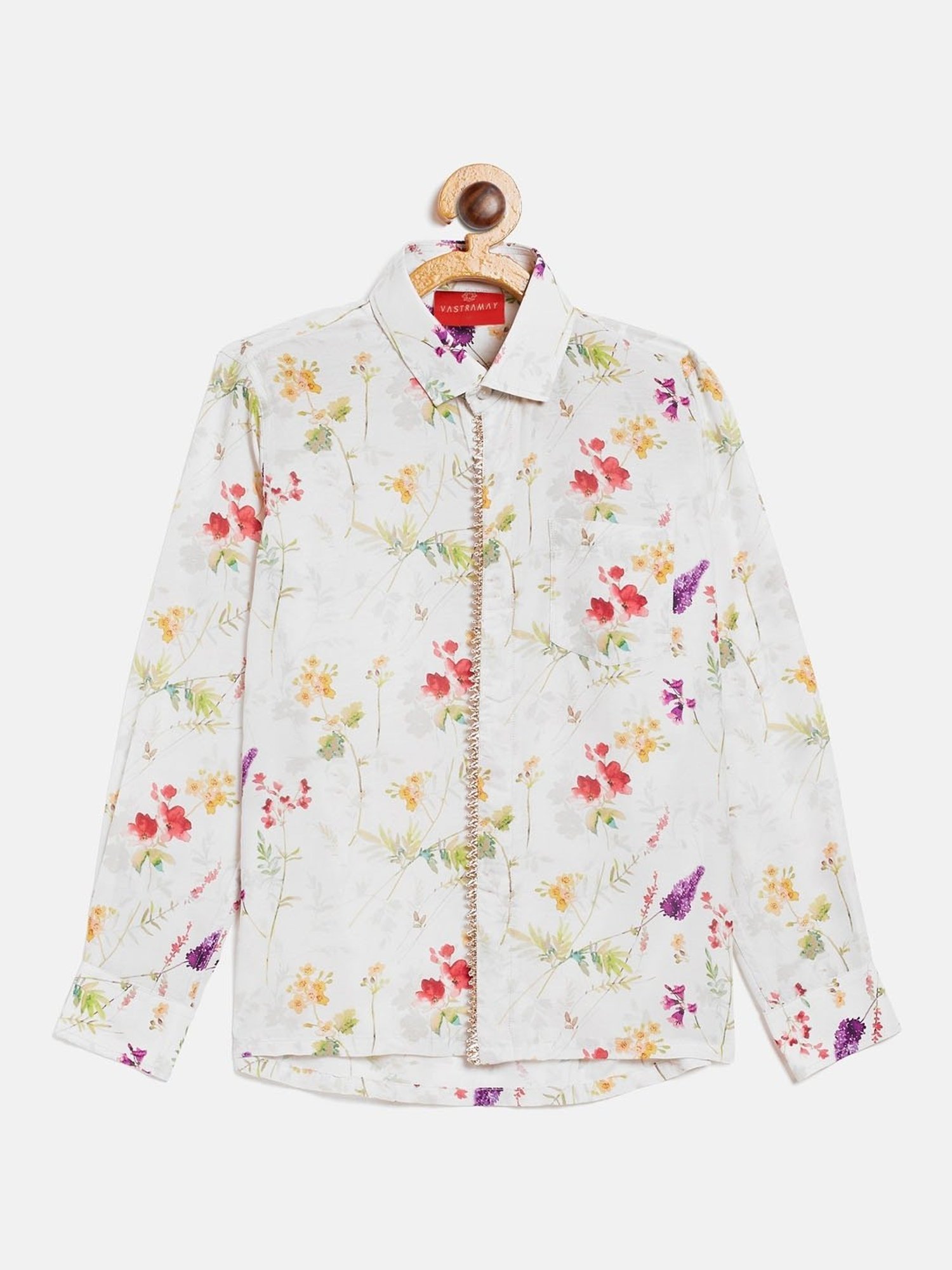 VASTRAMAY Kids Multicolor Cotton Printed Shirt