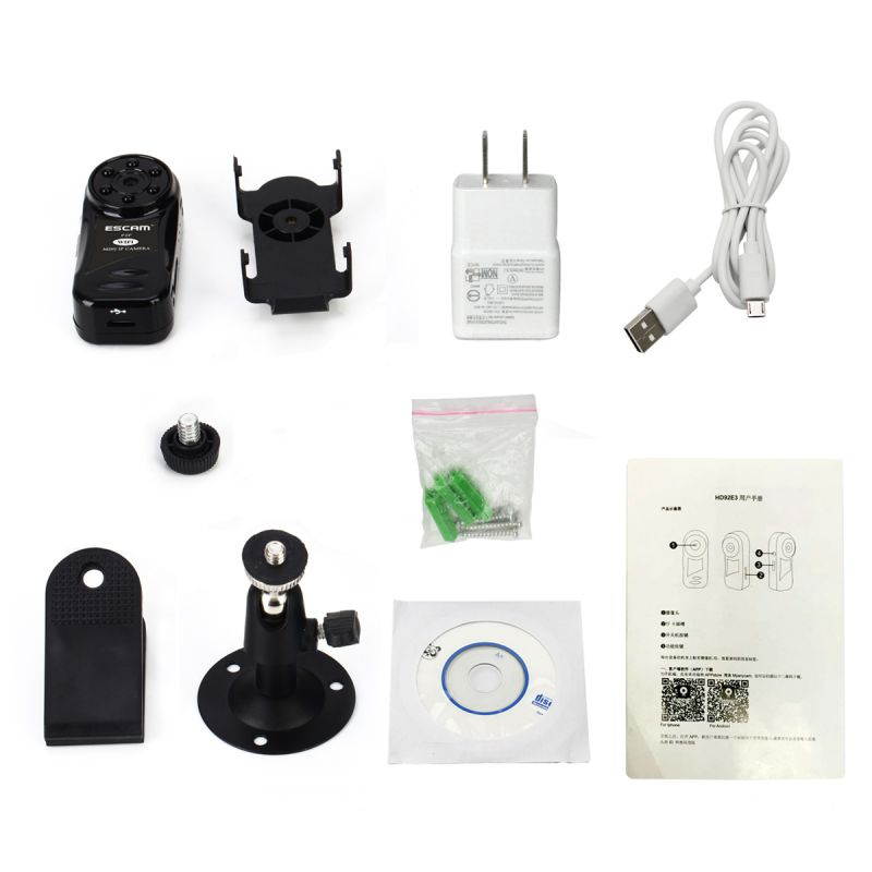 ESCAM Thumb QM10 Wifi Mini IP Camera HD P2P indoor Surveillance Night Vision Security wireless CCTV Camera Support TF SD Card