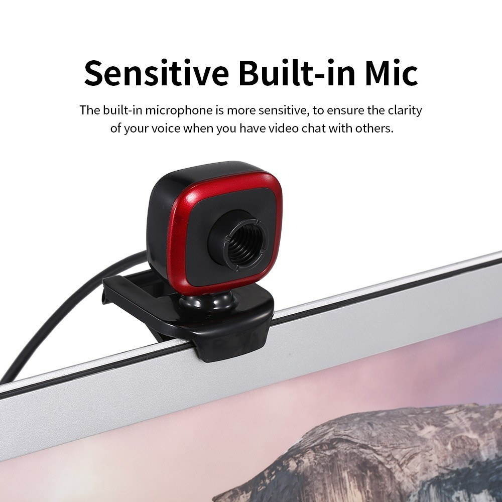 HD Webcam 480P 5MP PC 30fps HD Web USB Camera High-Definition Cam Video Call with Microphone USB Plug & Play