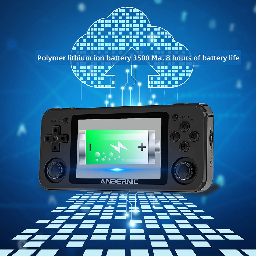 ANBERNIC RG351P 64GB 2500 Games IPS HD Handheld Game Console Support for PSP PS1 N64 GBA GBC MD NEOGEO FC Games Player 64Bit RK3326 Linux System OCA Full Fit Screen