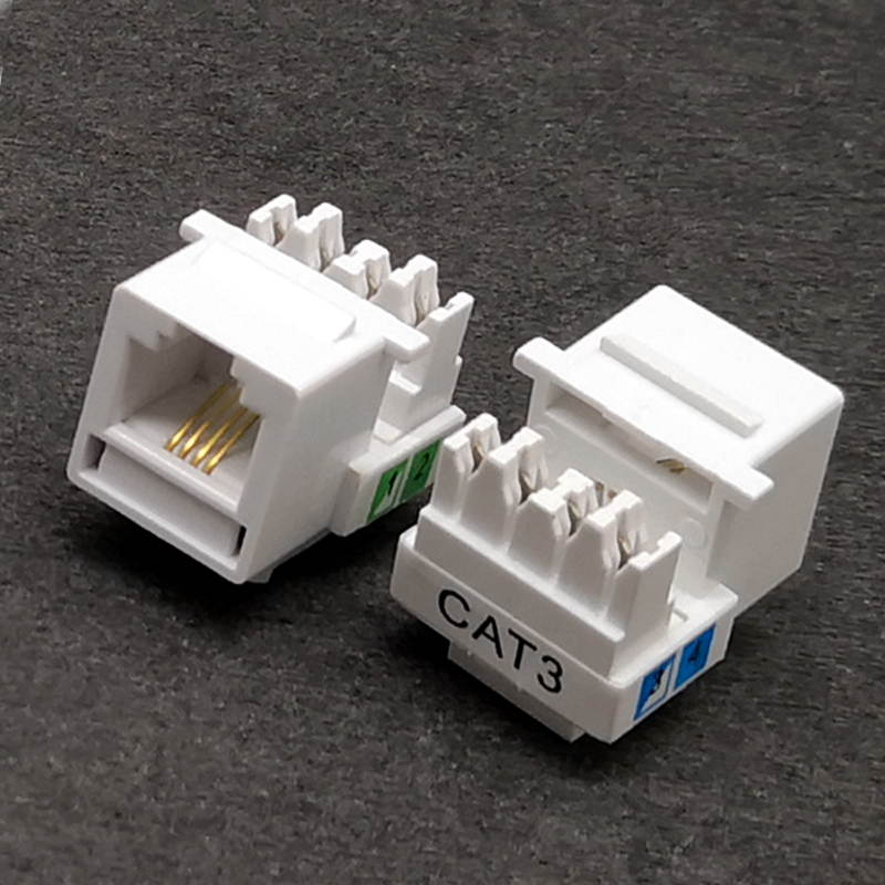 10 units -Keystone Plug Wall Jack,RJ11 Telephone Module,Cat3 Telephone Module Keystone Jack For Cabling System Phone Line Jack RJ-11 6p4c,Phone Cable Jack Keystone