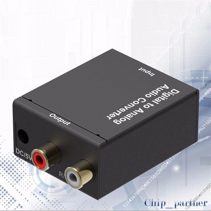 Digital to Analog Optical Fiber Audio Switch Converter Toslink Coaxial RCA Audio
