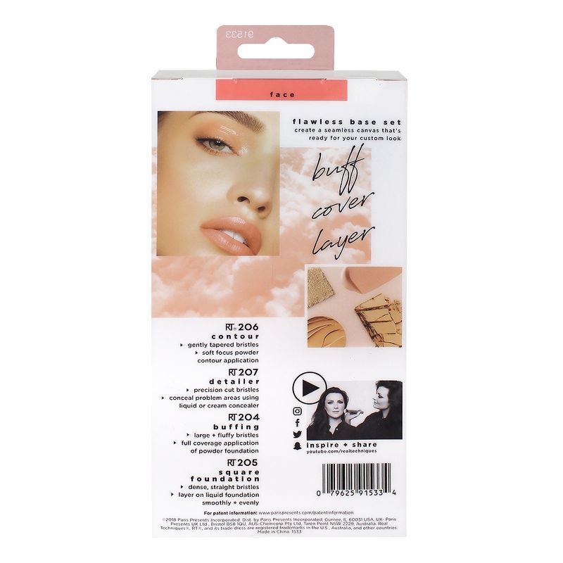 Real Techniques Flawless Base Brush Set - 5pc