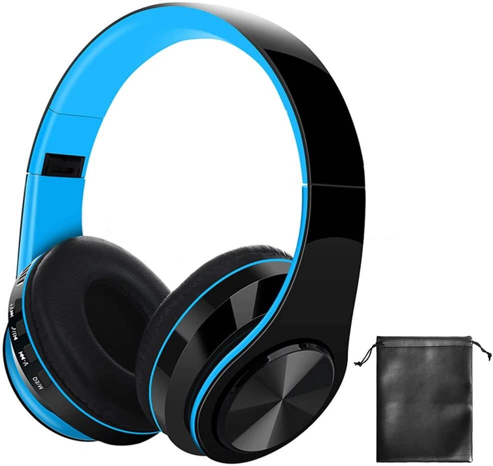 Wired and Wireless Headphones Headset with Microphone Mic Over Ear Stereo Headsets for Kids Boy Girls Men Women Laptop PC Soft Earmuffs Light Weight