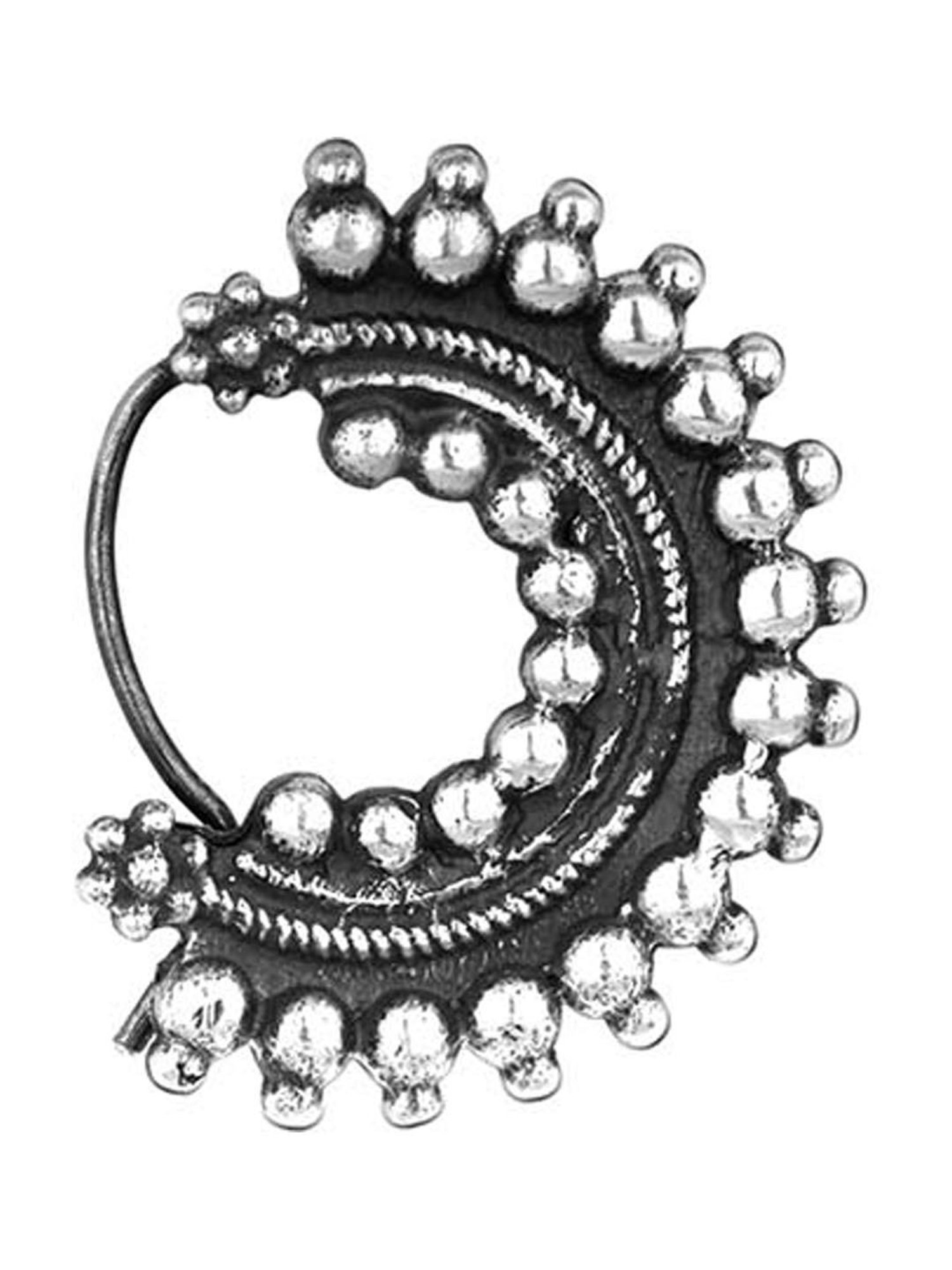 Avni by GIVA 92.5 Sterling Silver Half-Moon Nosepin for Women