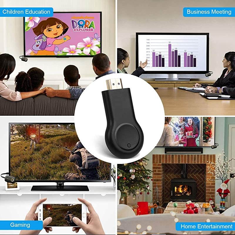 WiFi Display Dongle  Wireless HDMI Display Adapter 1080P TV Receiver Adapter for TV Projector Monitor HDMI Devices Support Miracast DLAN Airplay Compatible with iOSAndroidMacWindows