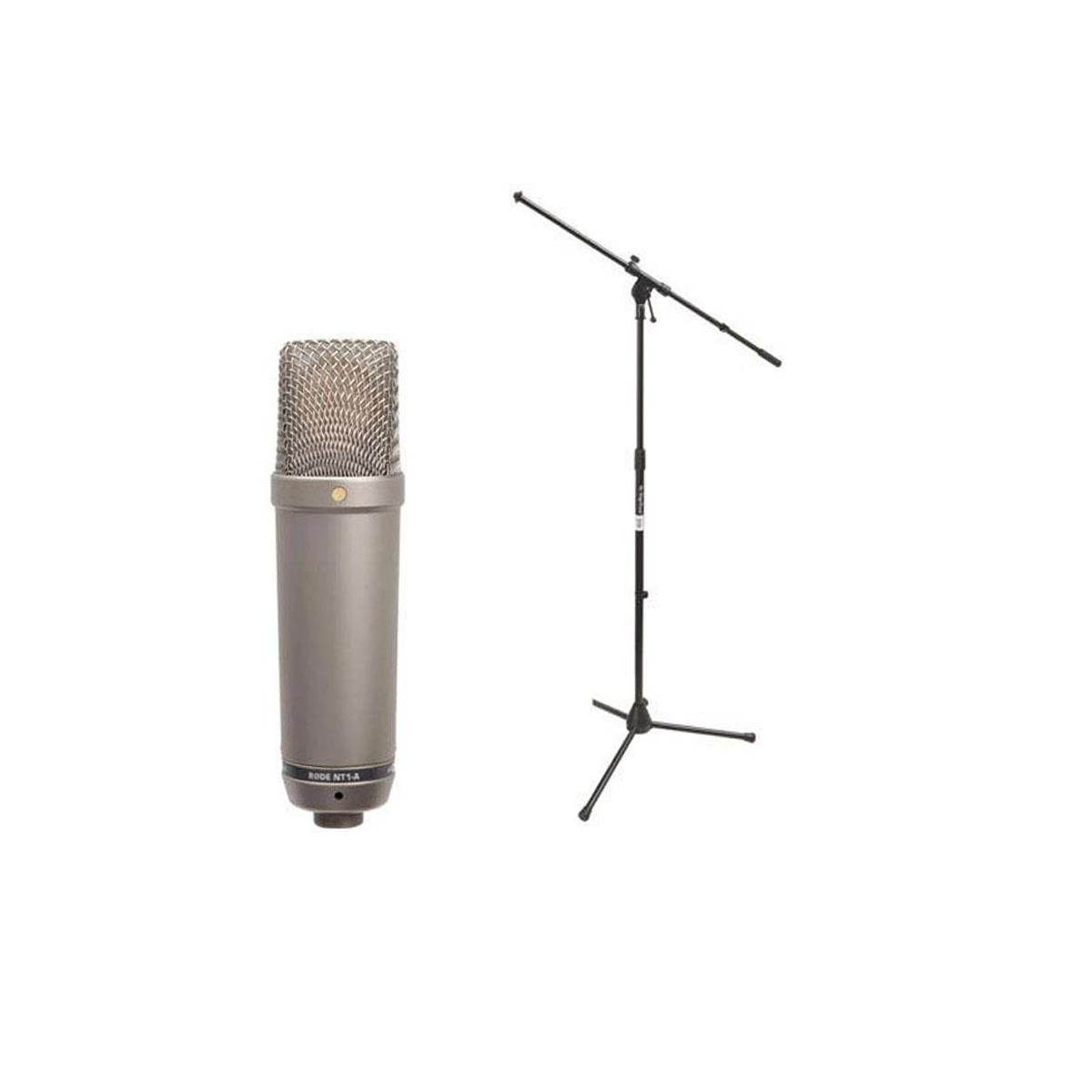 Rode Microphones NT1-A Cardioid Mic with SM6, Bundle with Mic Stand #NT1-A B