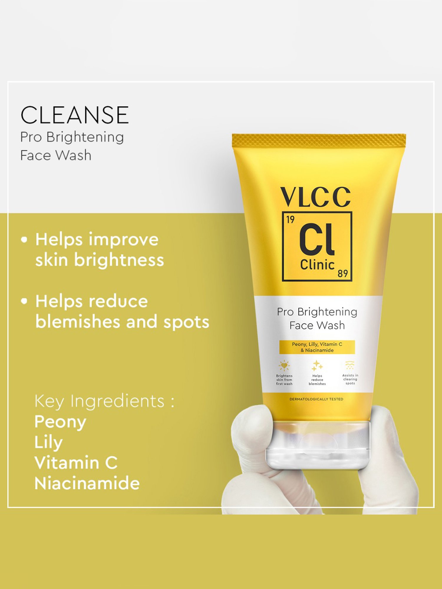 VLCC Clinic Pro Brightening Face Wash & Cellulosic Peeling Face Scrub Combo