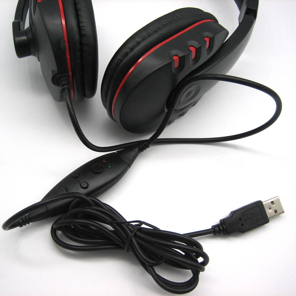 2.0m Wired USB 2.0 HIFI Stereo Gaming Headset Earphone for Computer PC PS3 with Microphone