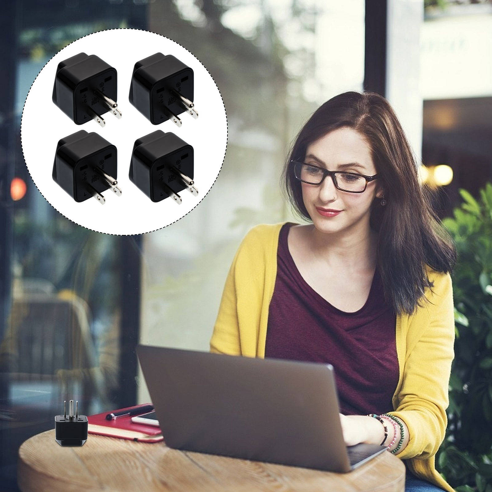 4Pcs Plug Adapters Practical Convenient Portable Switch Plugs Change-over Plugs for Travel