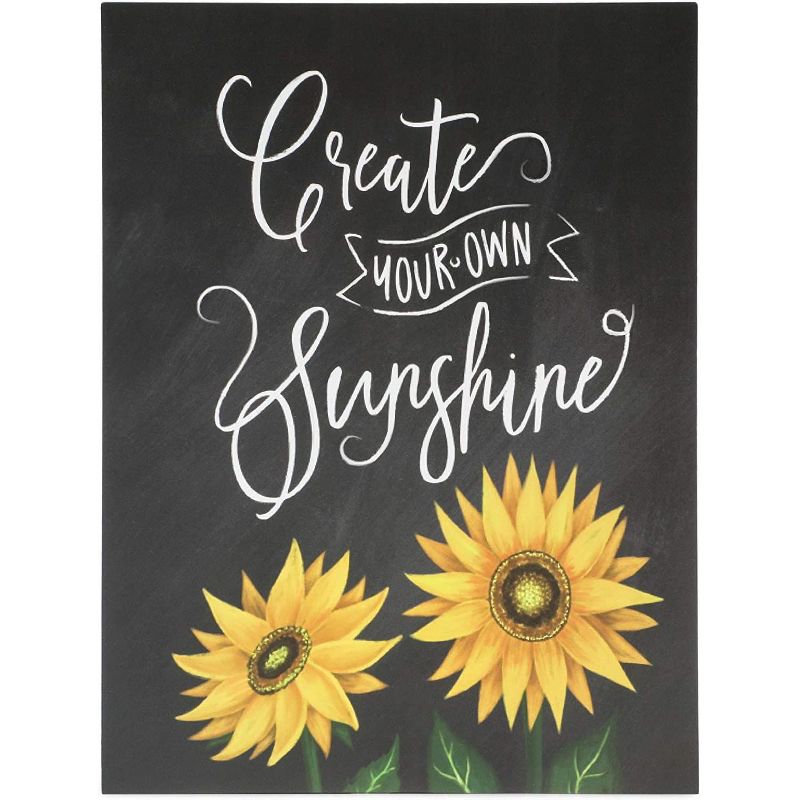 Farmlyn Creek Sunflower Canvas Wall Art, Create Your Own Sunshine (7.5 x 10 Inches)
