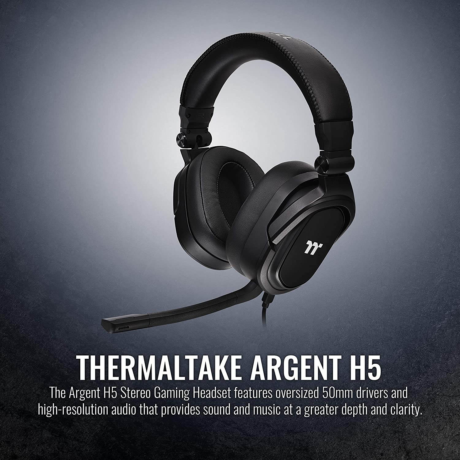 Thermaltake Tt Argent H5 Wired Stereo Gaming Headset, Black, Compatible with  PC, Xbox One, PS4, Mac, Mobile, and Nintendo Switch via 3.5 mm cable(GHT-THF-ANECBK-30)