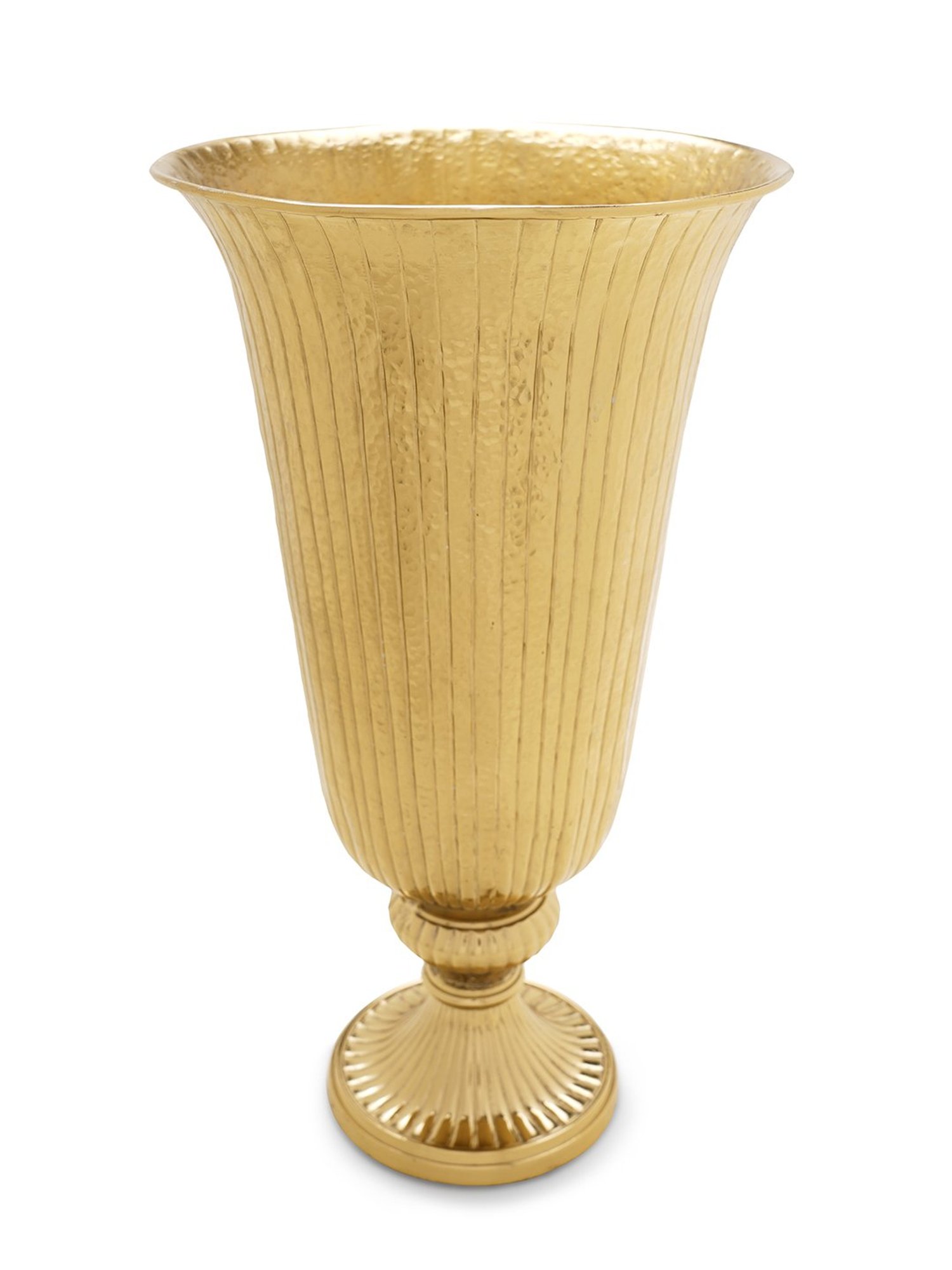 Pure Home and Living Gold Aluminium Textured Vases