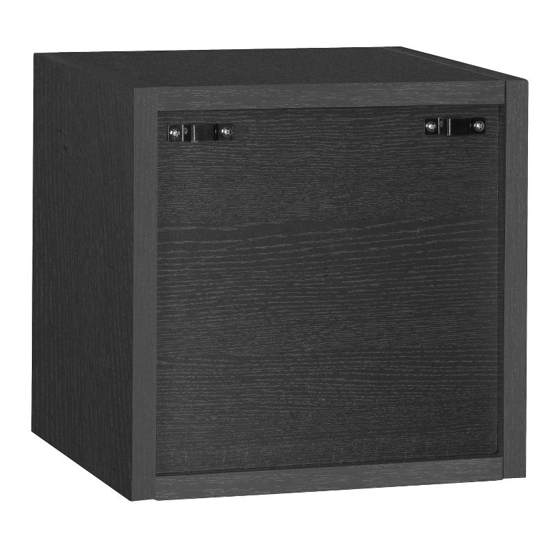 Way Basics Wall Cube Floating Eco Decorative Wall Shelf Black