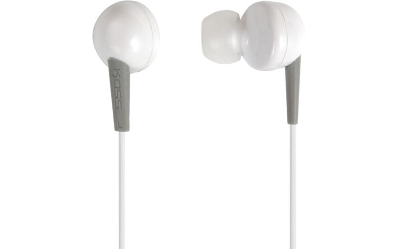 Koss 187197 KEB6i In-Ear Headphones - White - Stereo - Wired - Earbud - Binaural - In-ear - White