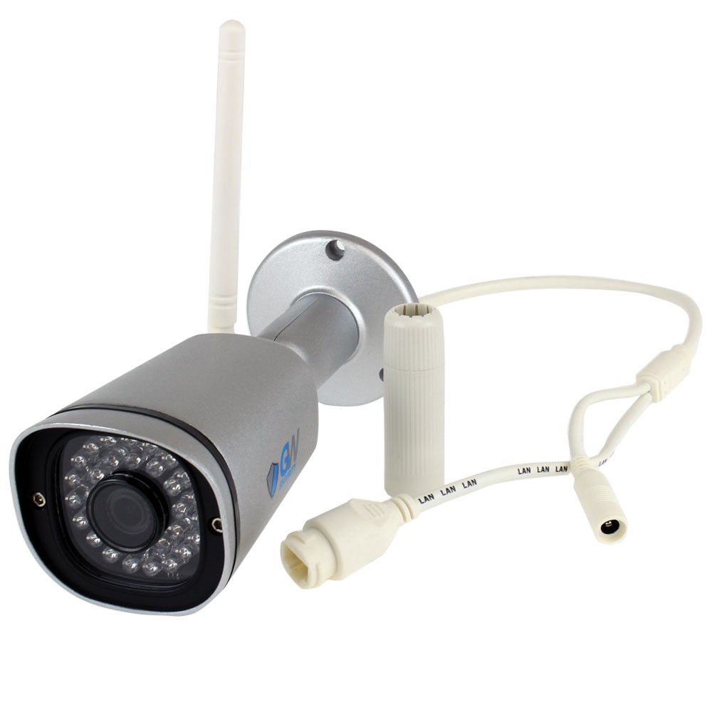 GW 5-Megapixel (2592x1920) WiFi Wireless H.265 IP 1920P Outdoor Bullet 5MP Security Camera Built-In Microphone Audio Recording - IP67 Rated Weatherproof, Support Phones / Windows / Mac / Cloud