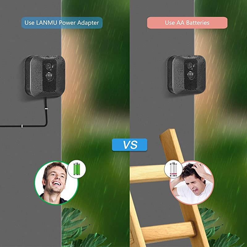 Weatherproof Power Cable Compatible with Blink Outdoor, Blink XT2/XT, Outdoor Charging Cable with Power Adapter,Continuous Power Supply(26ft)