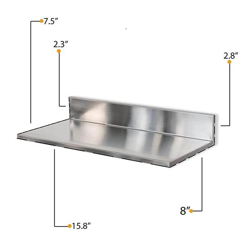Steel Restaurant Bar Cafe Kitchen Floating Wall Shelf 1575 Inch Premium Quality