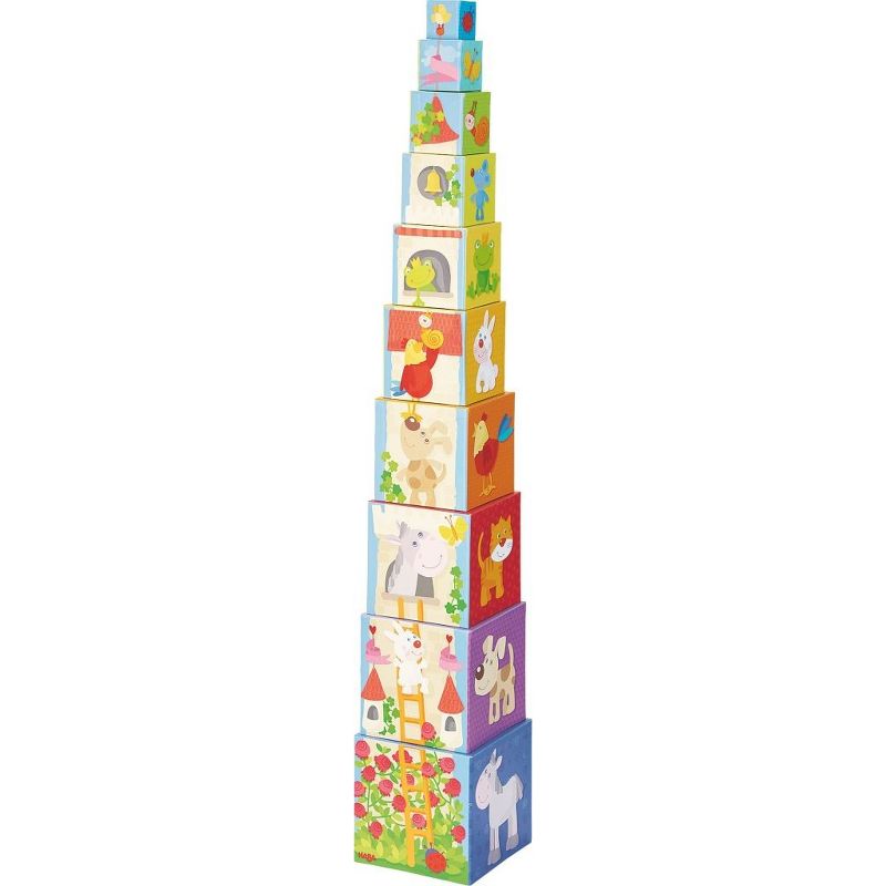 HABA Rapunzel Fairy Tale Sturdy Cardboard Nesting & Stacking Cubes