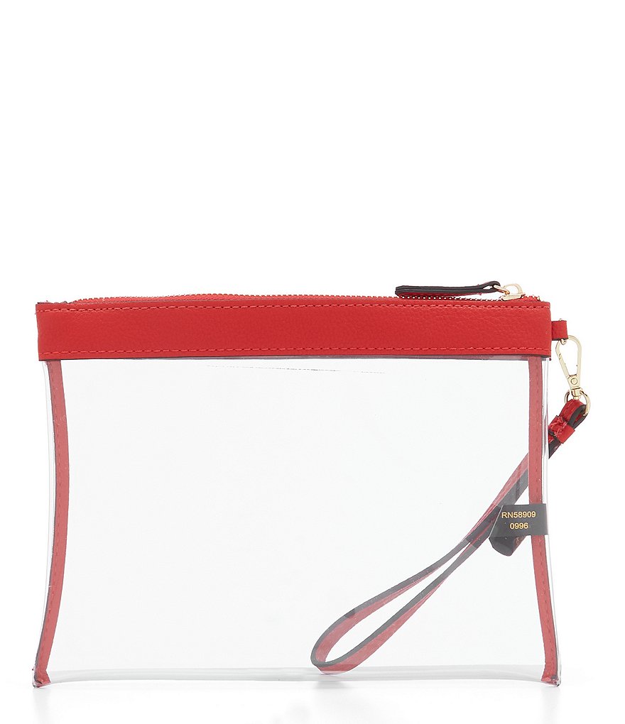 Kate Landry Stadium Clear Zip Wristlet