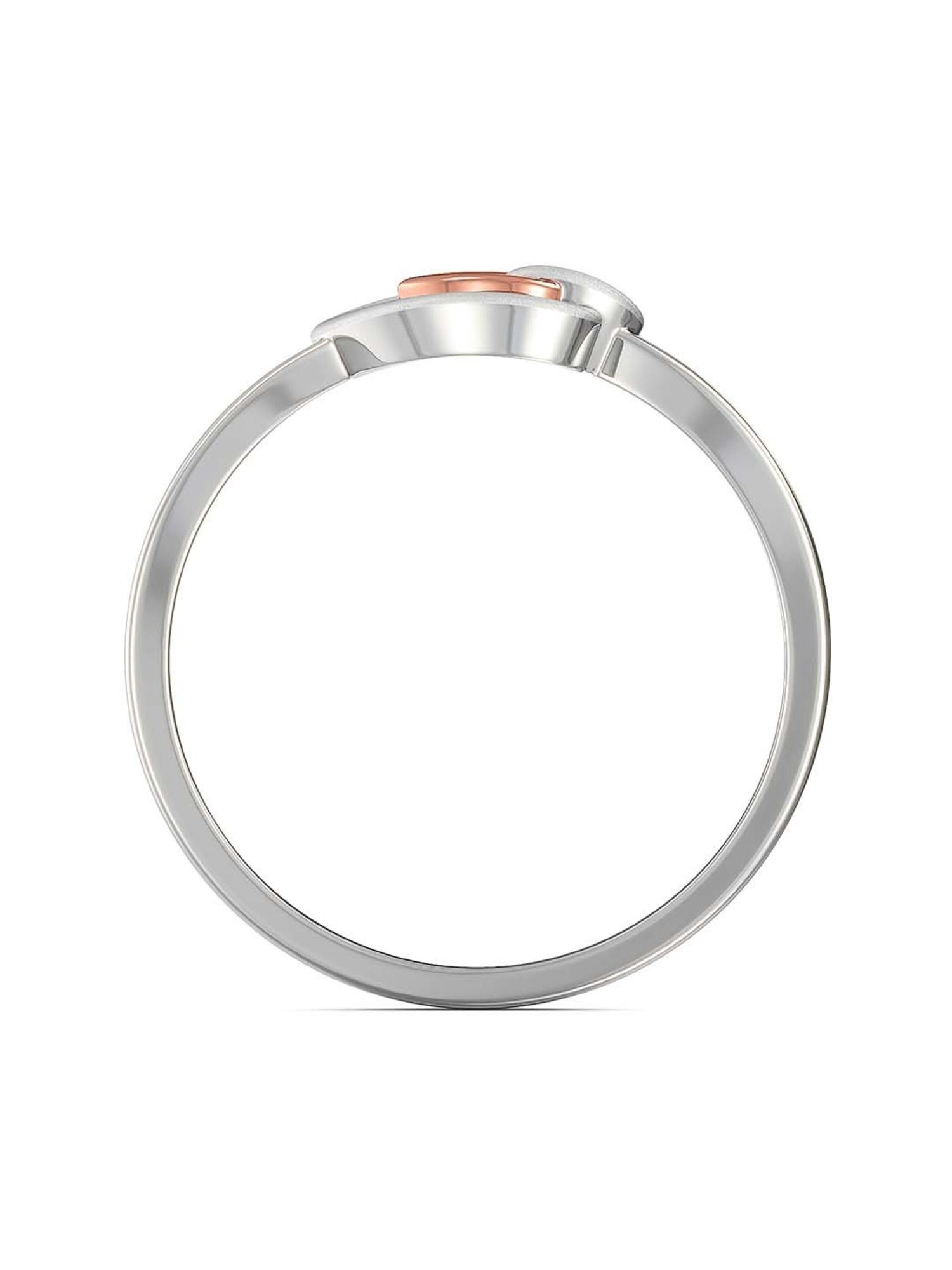 Malabar Gold and Diamonds 950 Platinum & 0.02 ct Diamond Ring