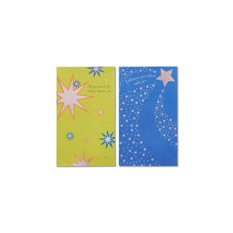 Starry Graduation Card Pack Green/Blue