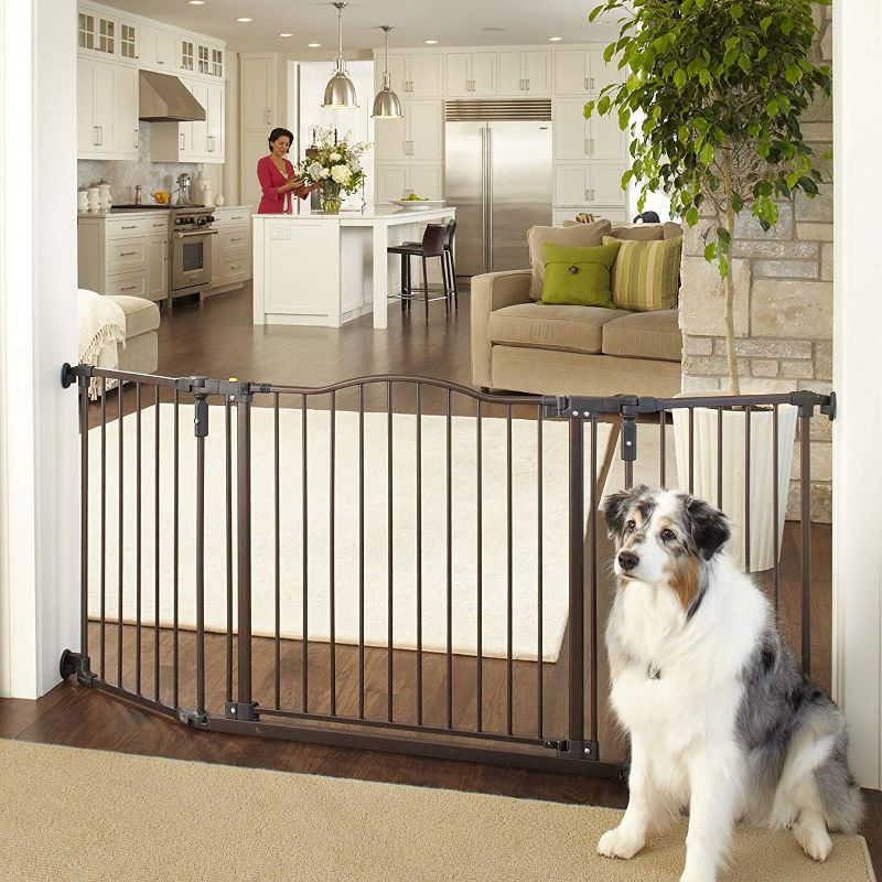MyPet Extra Wide Windsor Arch Indoor Pet Gate, Bronze