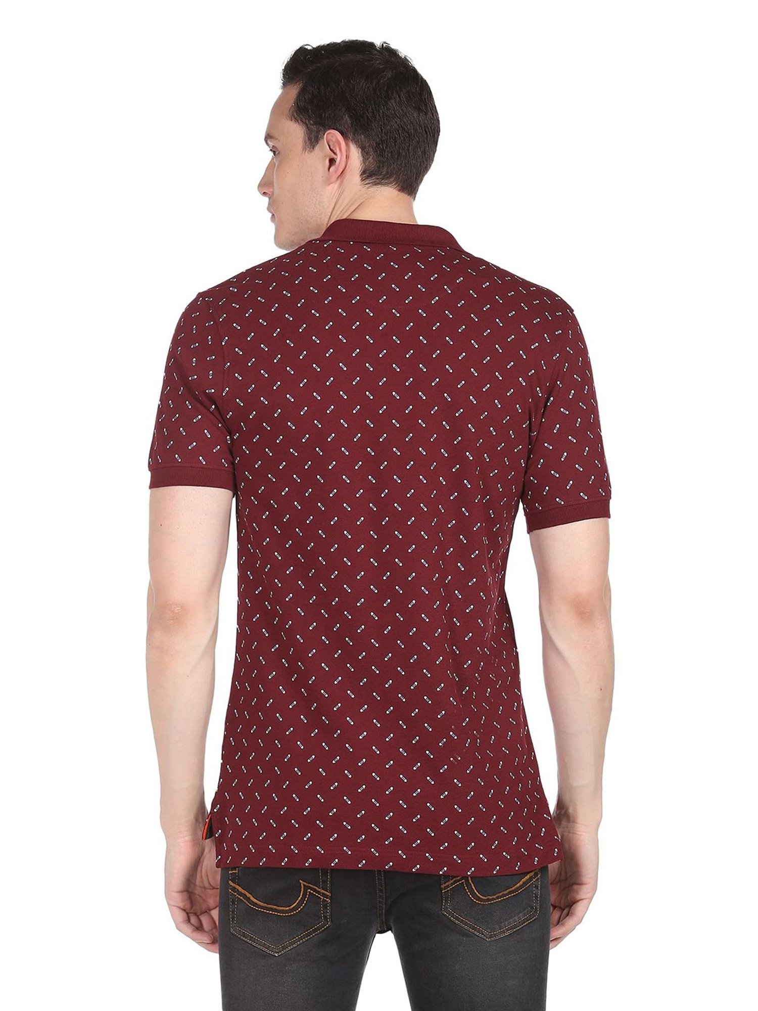 AD by Arvind Maroon Polo T-Shirt