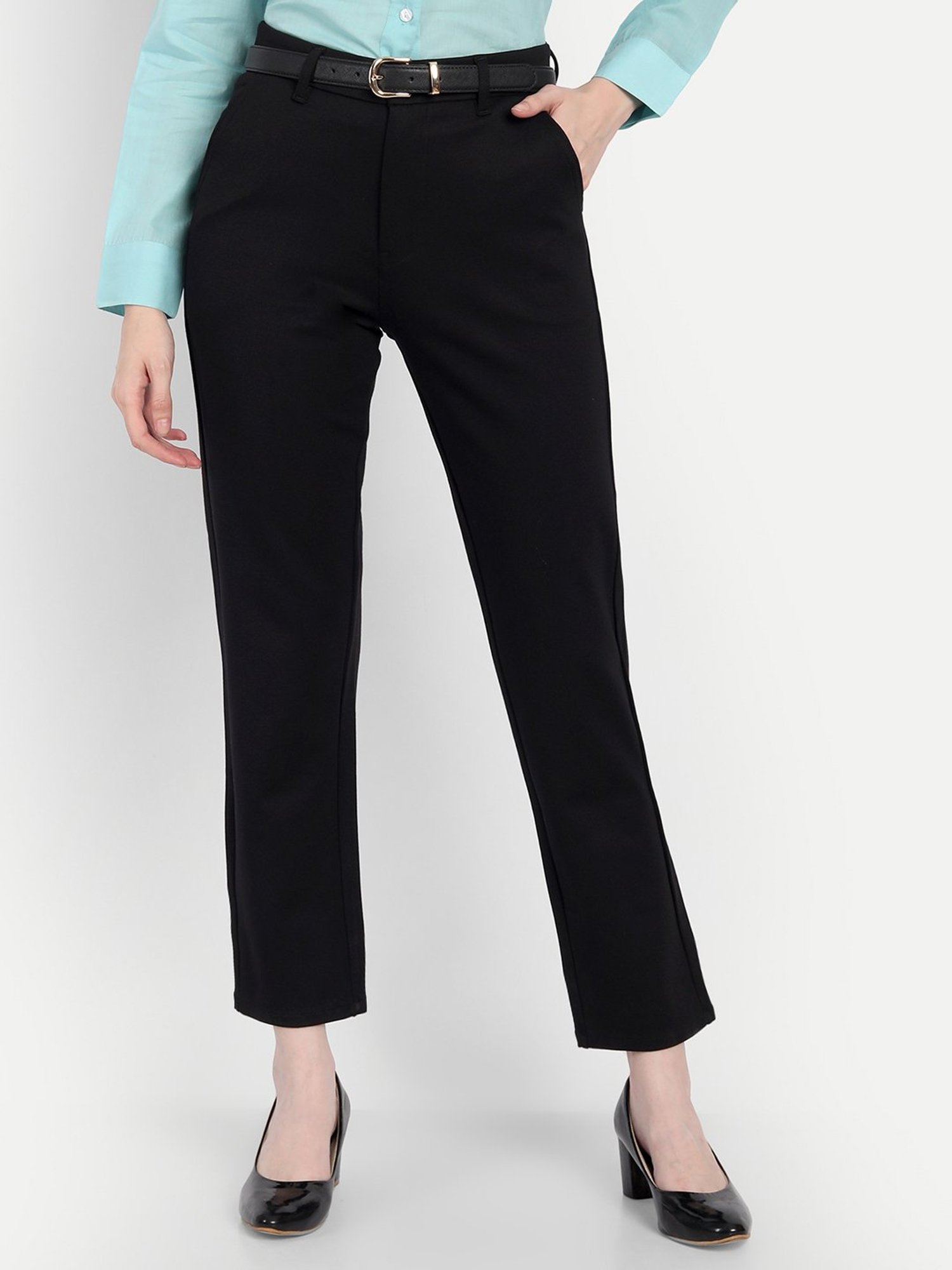 Broadstar Black High Rise Trousers
