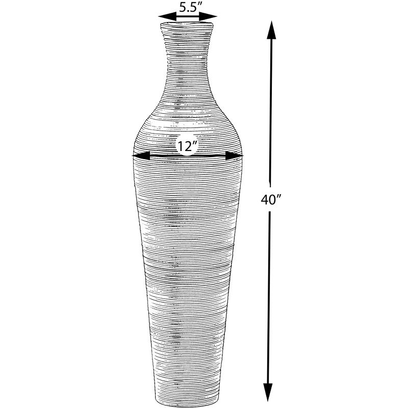 Uniquewise 39 Inch Tall Standing Artificial Rattan Floor Vase for Home Decor