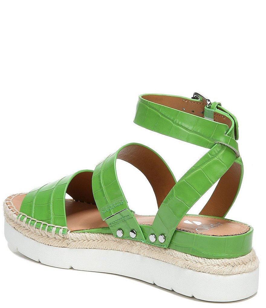 Sarto by Franco Sarto Calvin Croco Print Espadrille Platform Wedge Sandals