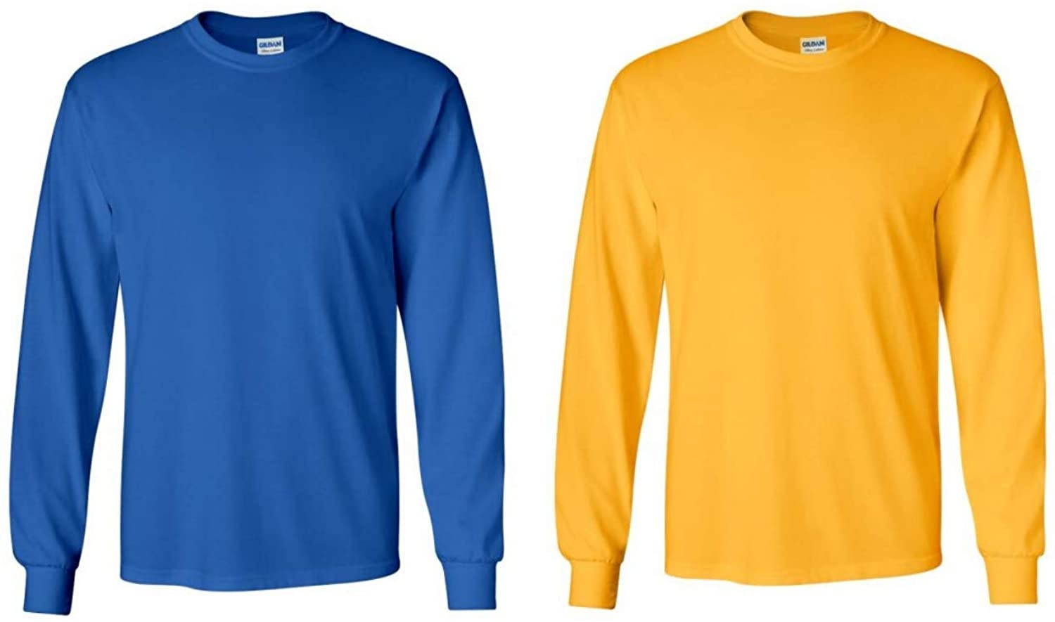 Gildan Men's Ultra Cotton Adult Long Sleeve T-Shirt, 2-Pack