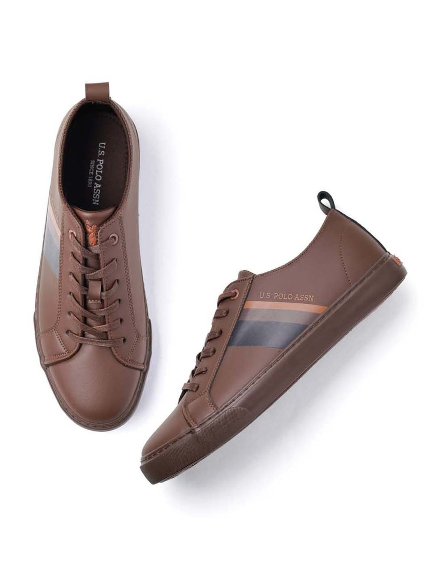 U.S. Polo Assn. Men's MARTINEZ 3.0 Brown Casual Sneakers