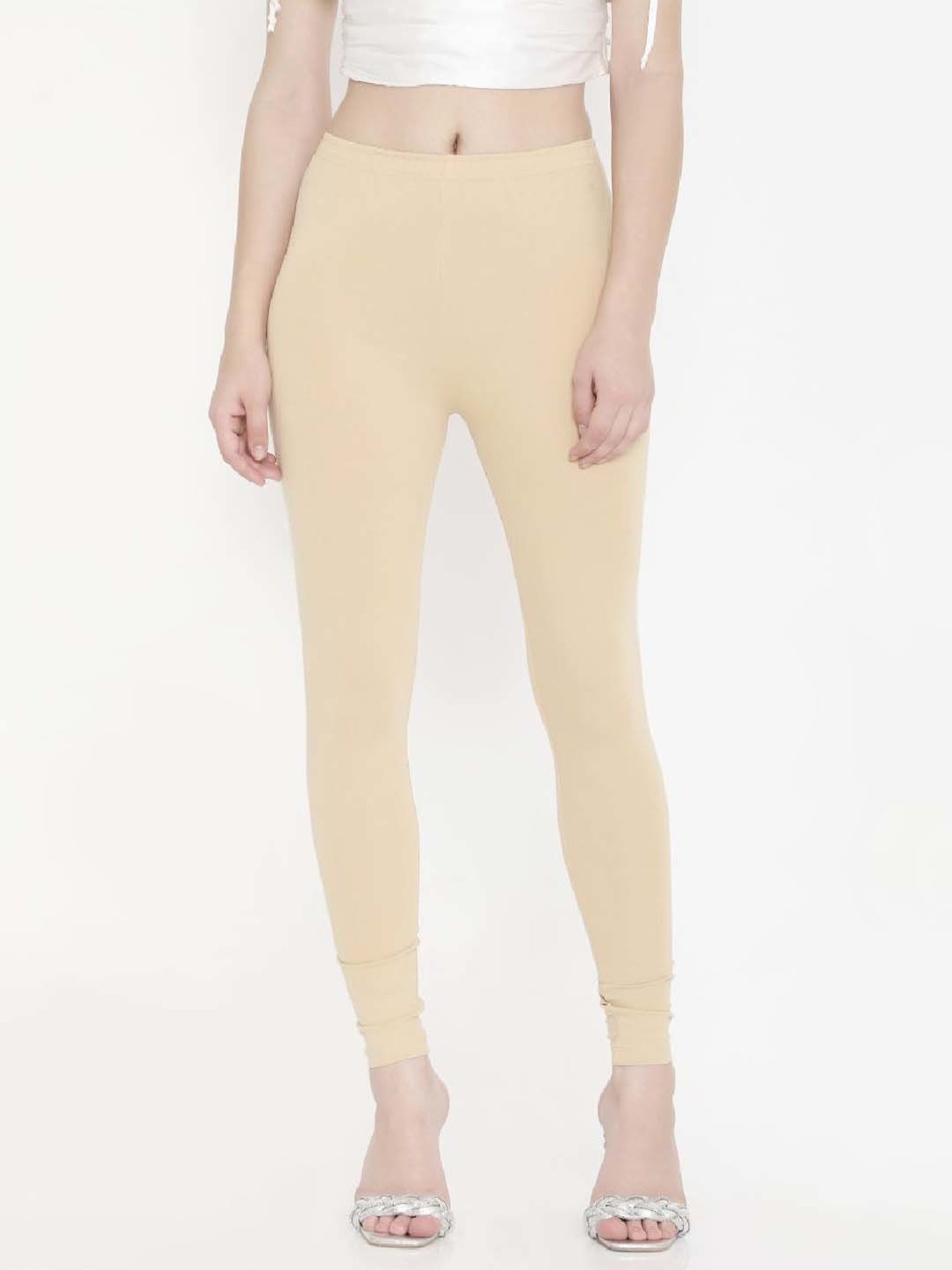 FEELINGS Beige Plain Leggings