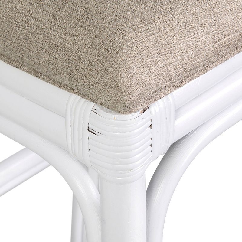 Stacie Rattan Barstool White - East At Main