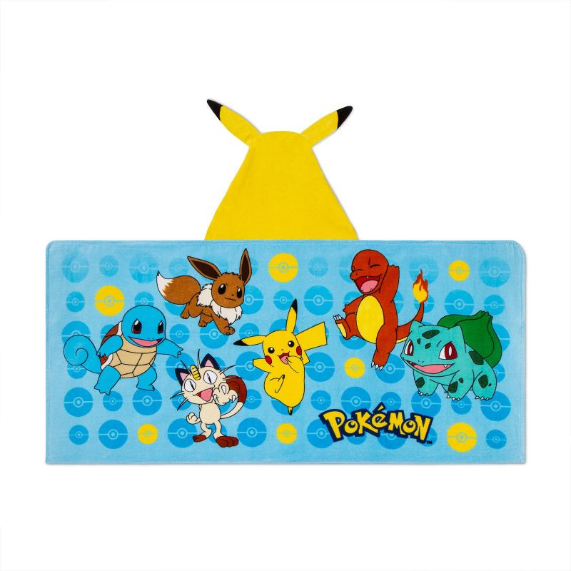 Pikachu Leap for Power Hooded Towel