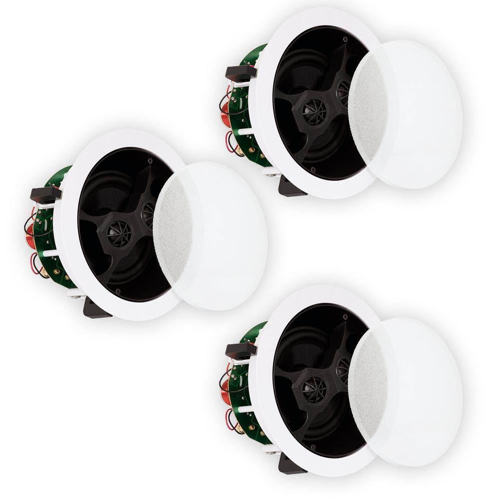 Theater Solutions TS650S Flush Mount Stereo Speakers with 6.5" Woofers 3 Pack