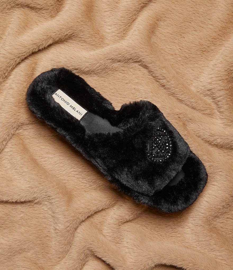 Antonio Melani Lushhh Faux Fur Slippers