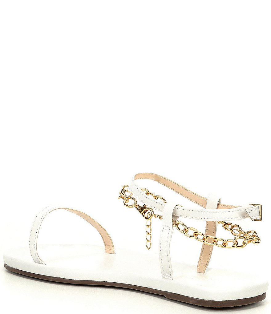 Schutz Celyna Leather Chain Detail Sandals
