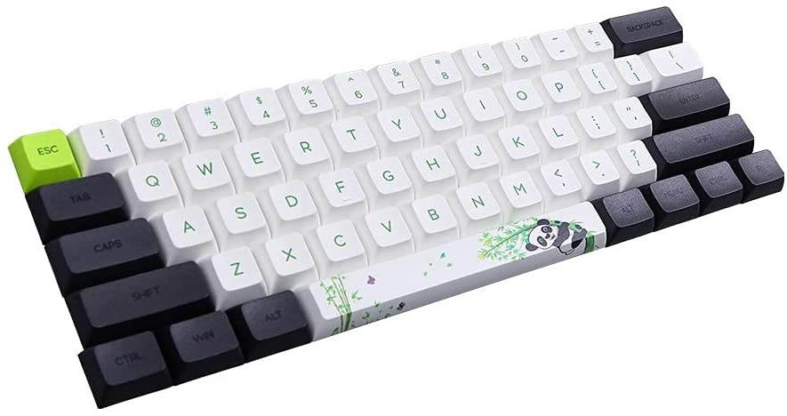 GK61X RGB Hotswap Custom DIY Kit with 61 Keys PBT Thermal Sublimation GSA Keycaps Set for 60% Keyboard, PCB Mounting Plate Case